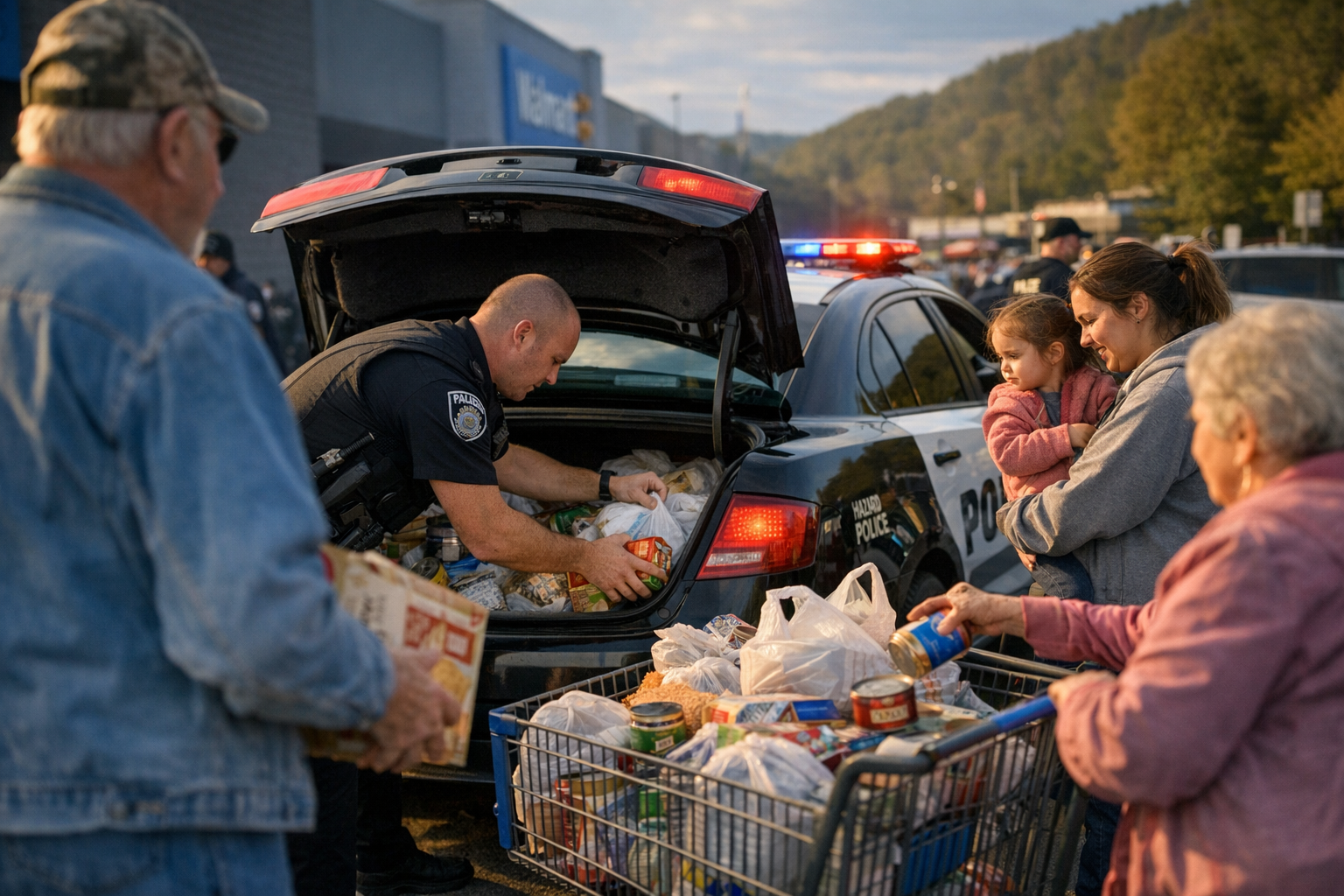 Hazard Police Cram the Cruiser Food Drive Aids Families | Prism News