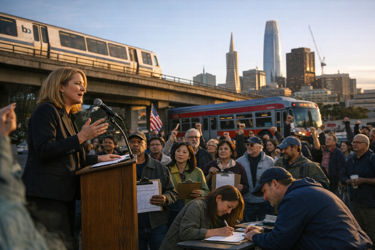 Connect Bay Area rally launches drive to avert $800M transit deficit ...