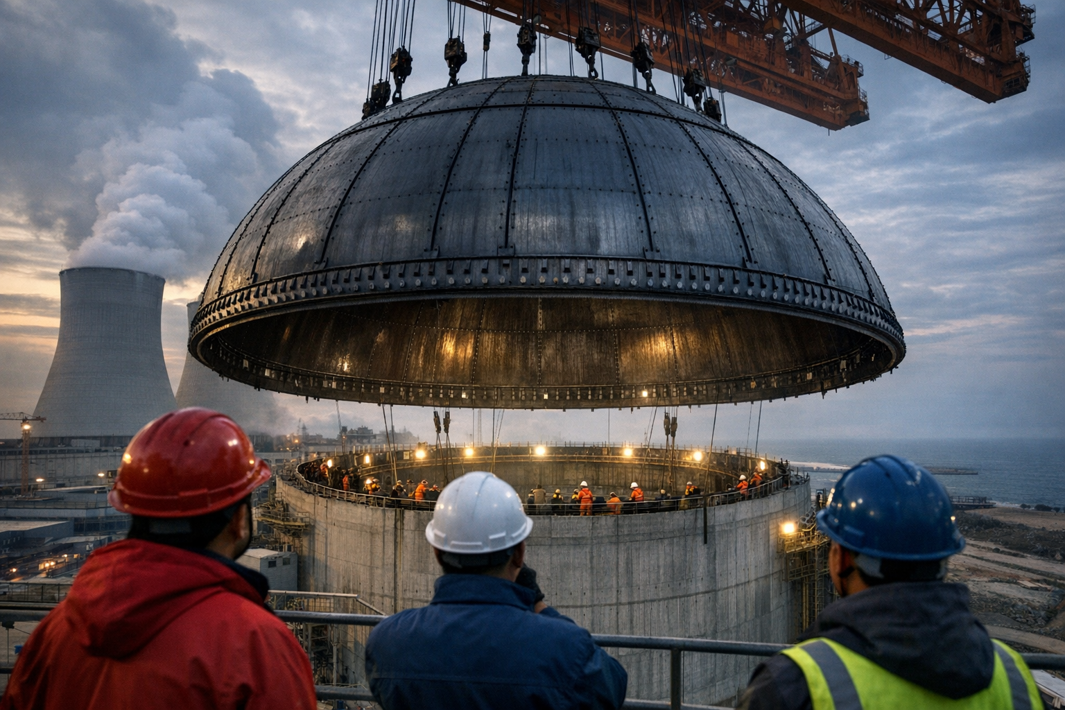 Containment Objects CNNC Installs Inner Steel Containment Dome on Unit 1 at Xudapu | Prism News