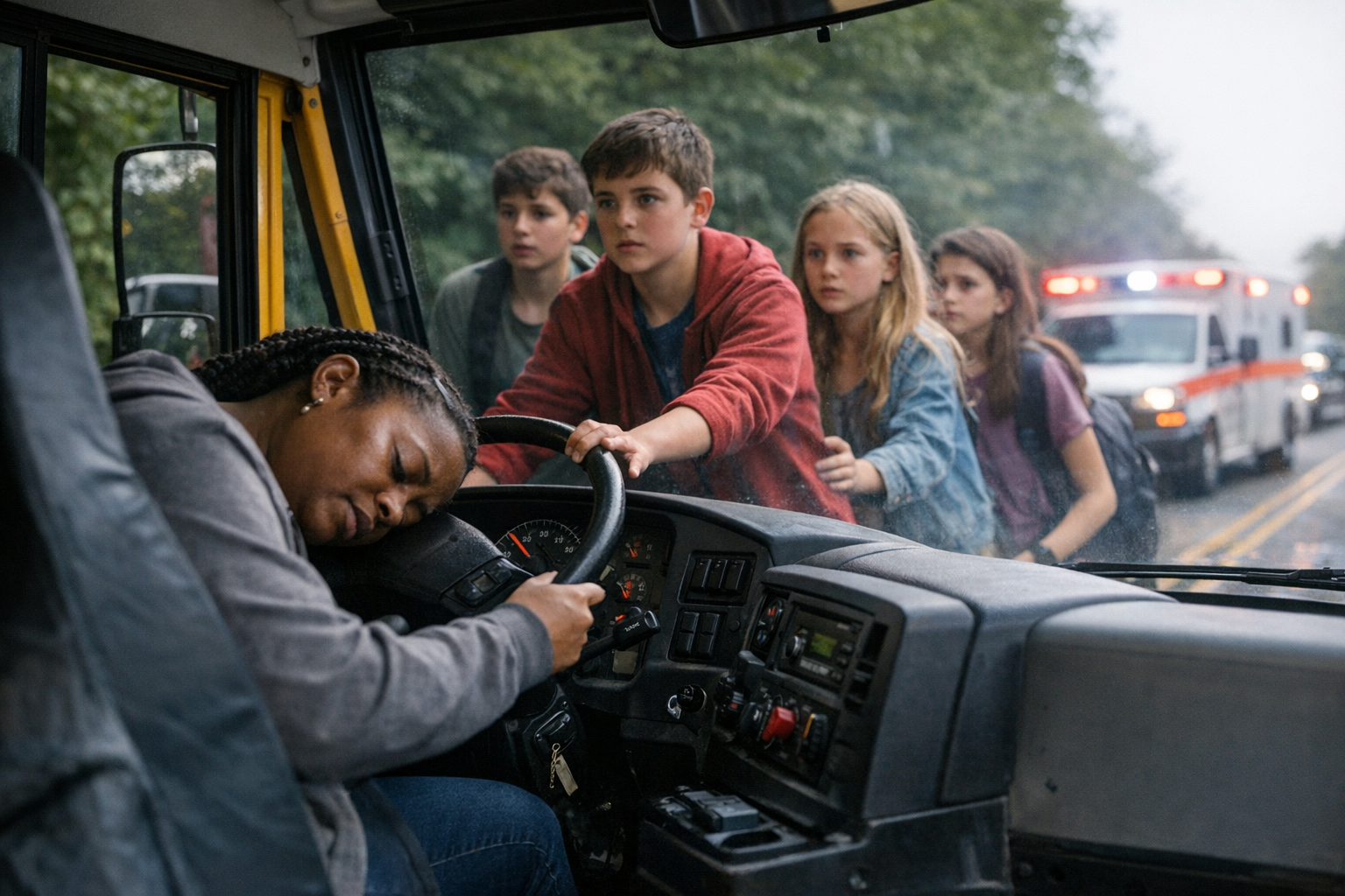 Student Driver Back Off Students Stop School Bus After Driver Blacked Out Behind Wheel | Prism News