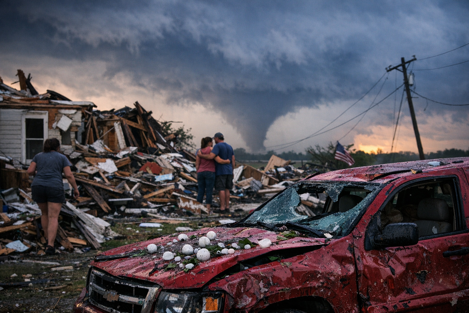 Severe storms threaten Plains to Midwest with tornadoes, giant hail ...