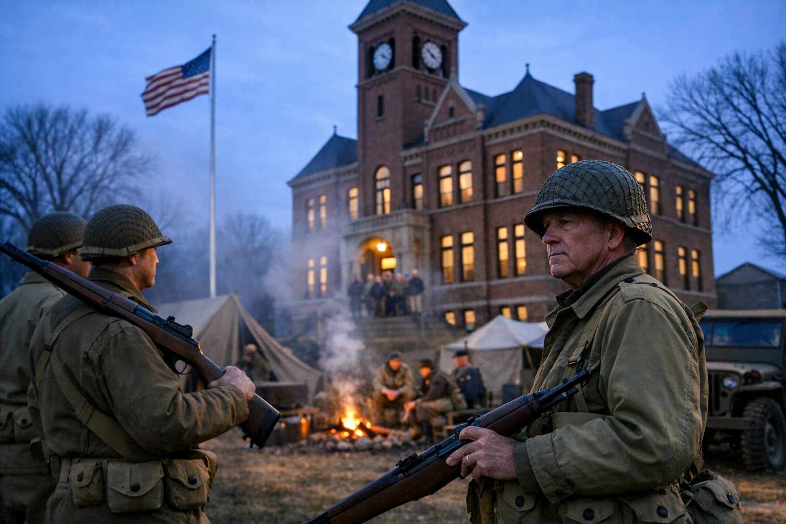 In Front Programs Stutsman County Courthouse Hosts 84th Anniversary WWII Tribute to 164th ...