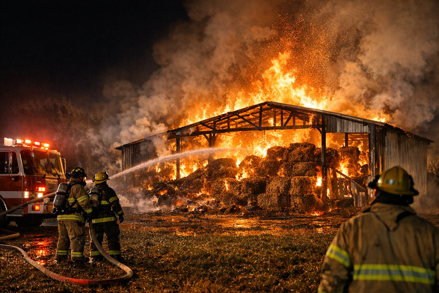 Hay Point 51 Rural Fire Large Snow Camp Hay Barn Fire Raises Questions About Rural Fire Safety ...