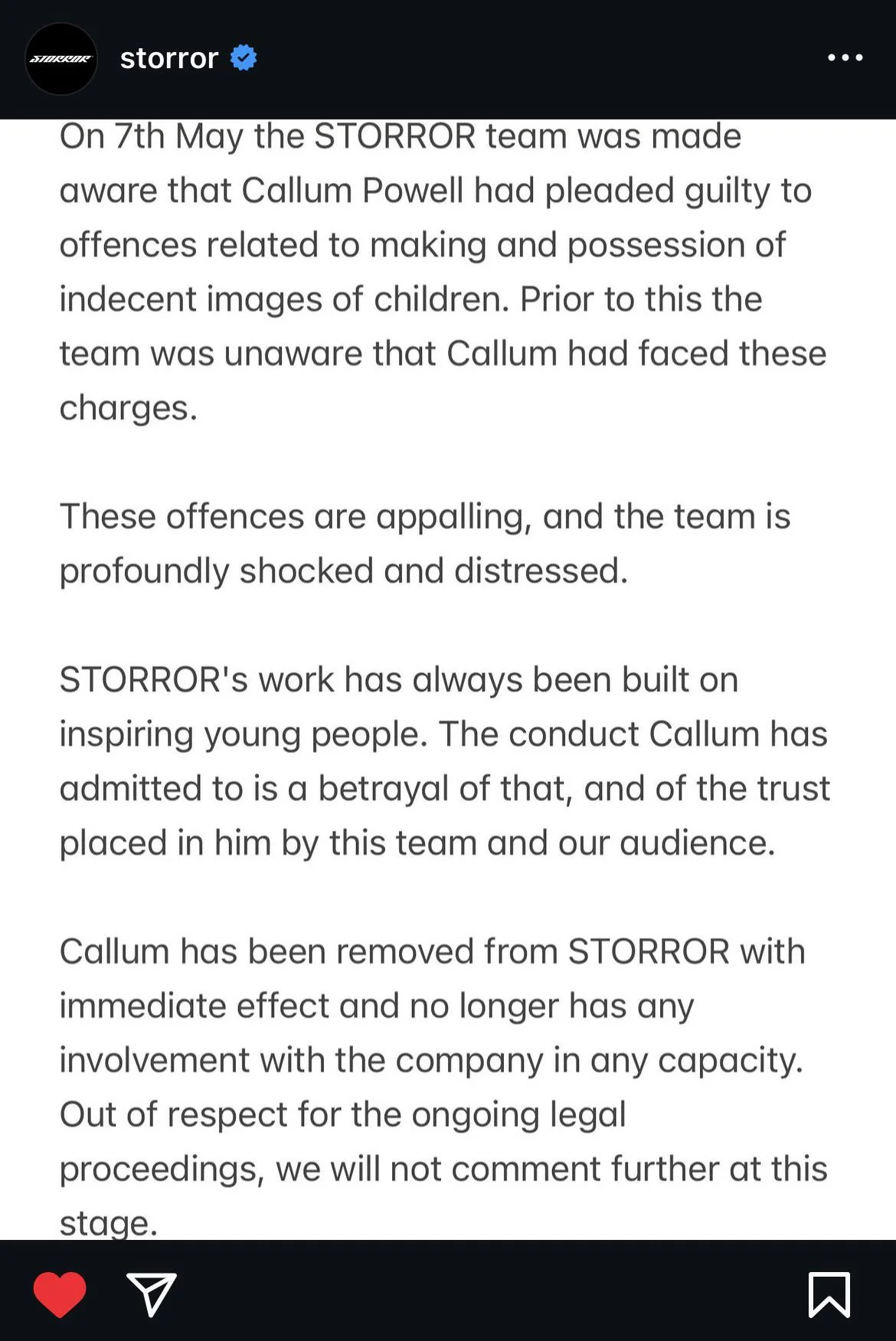 STORROR Statement Sparks Debate Over Trust Family And Team Identity storror-statement-sparks-debate-over-trust-family-and-team-identity