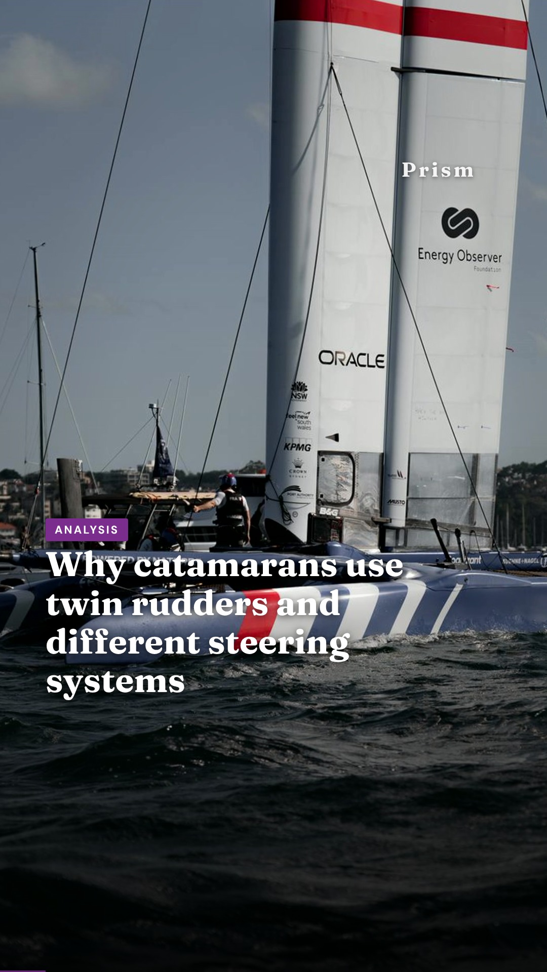 Why catamarans use twin rudders and different steering systems