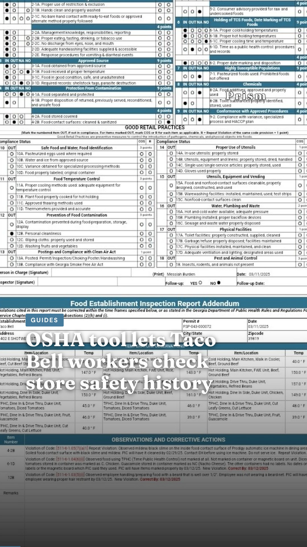 OSHA tool lets Taco Bell workers check store safety history