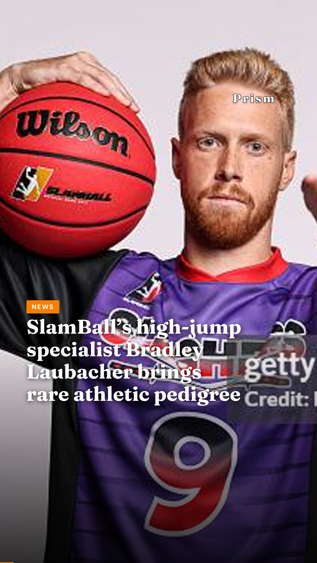 SlamBall’s high-jump specialist Bradley Laubacher brings rare athletic pedigree