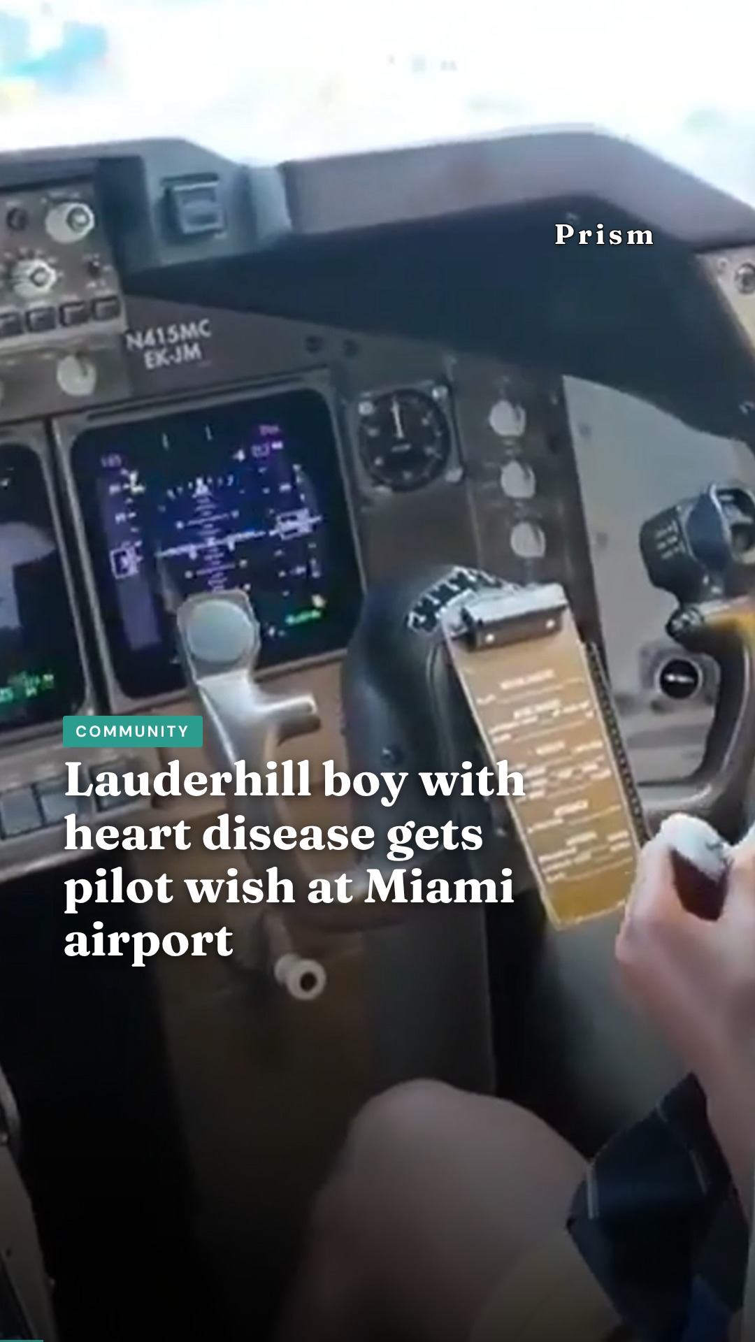 Lauderhill boy with heart disease gets pilot wish at Miami airport