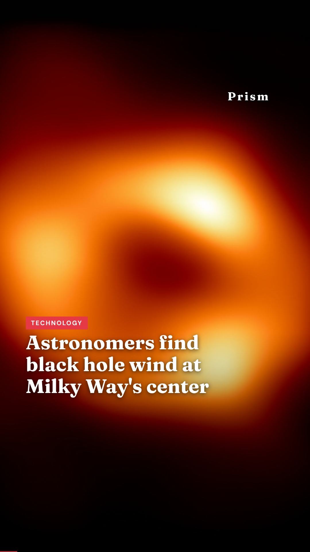 Astronomers find black hole wind at Milky Way's center