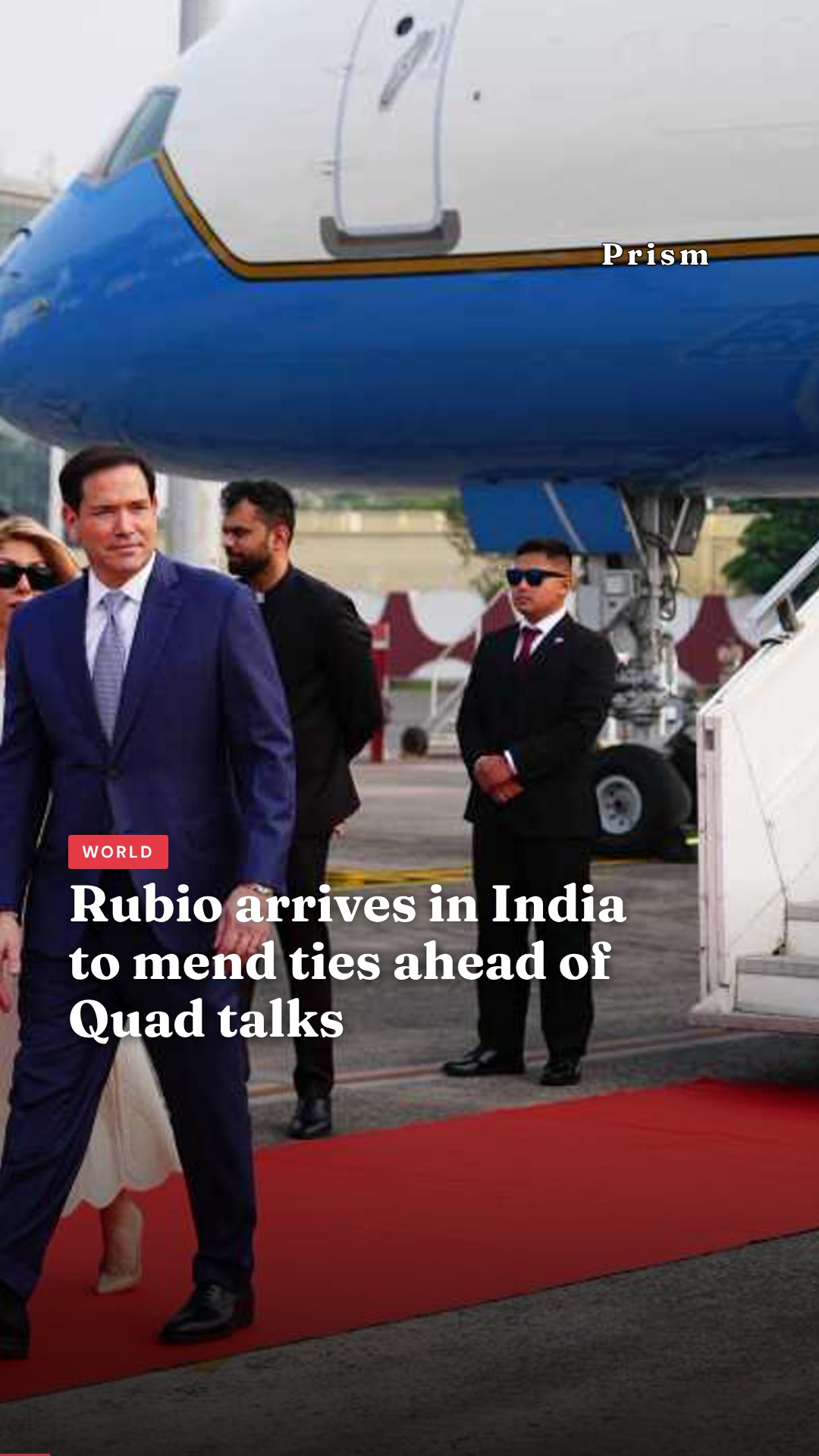 Rubio arrives in India to mend ties ahead of Quad talks