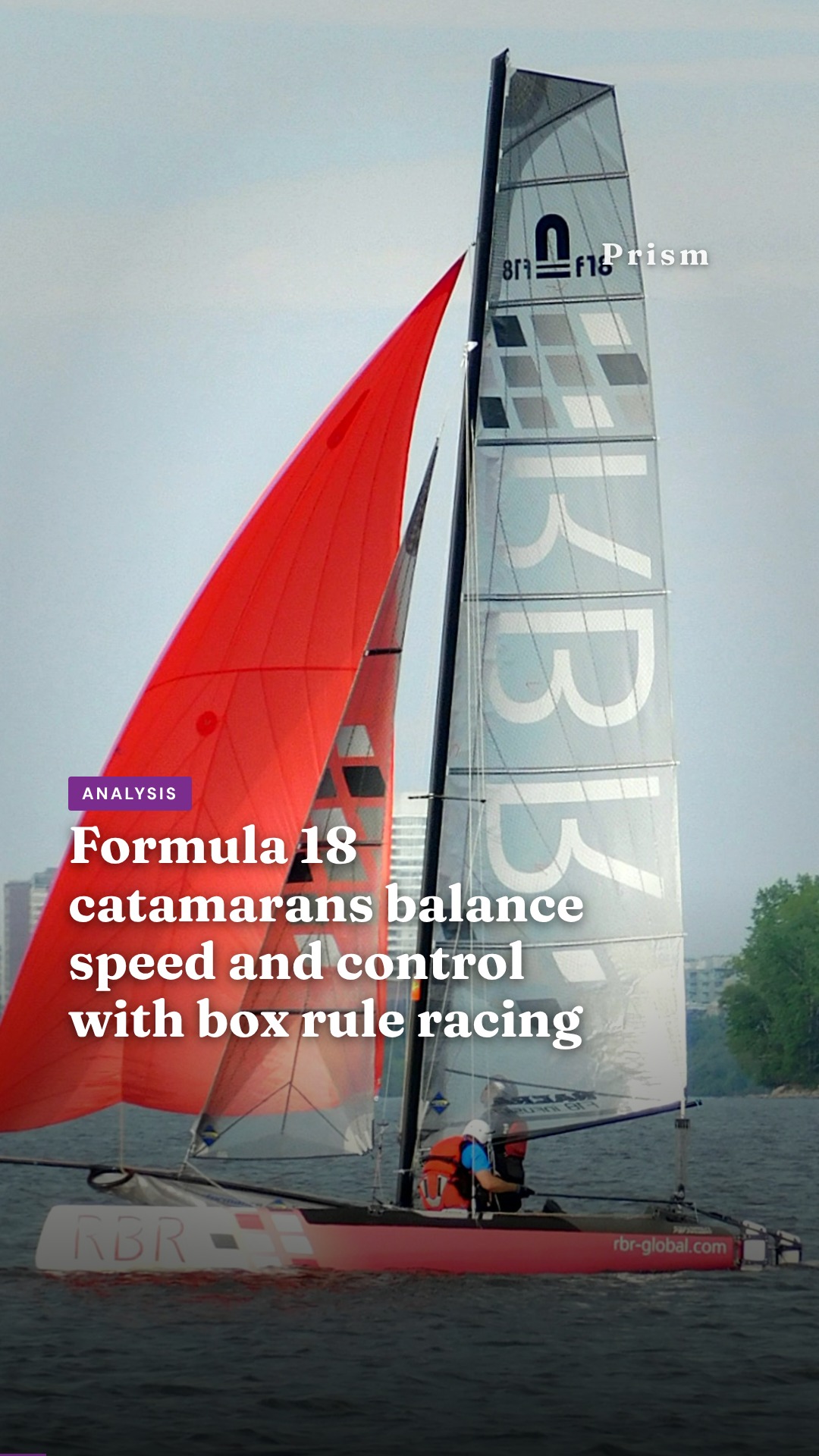 Formula 18 catamarans balance speed and control with box rule racing