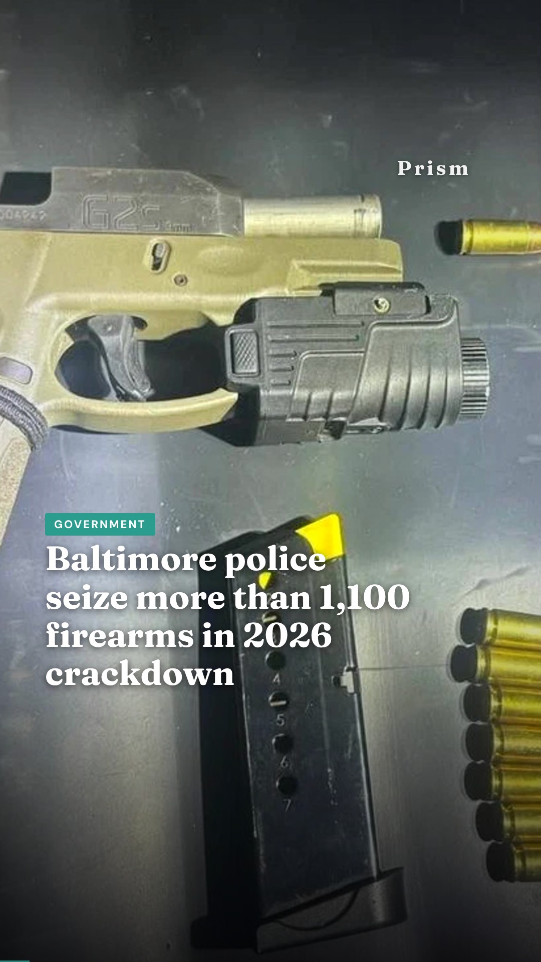 Baltimore police seize more than 1,100 firearms in 2026 crackdown