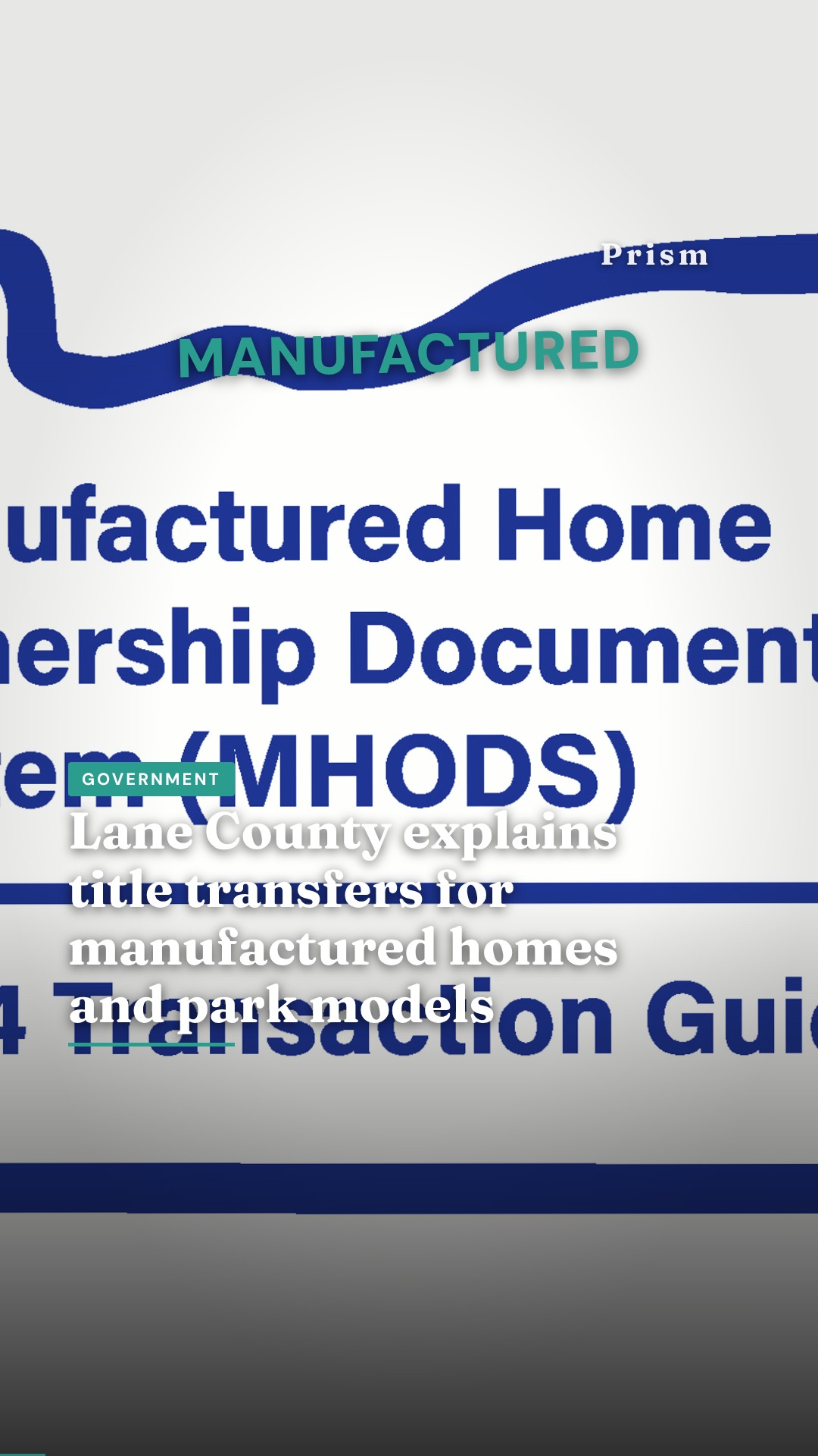 Lane County explains title transfers for manufactured homes and park models
