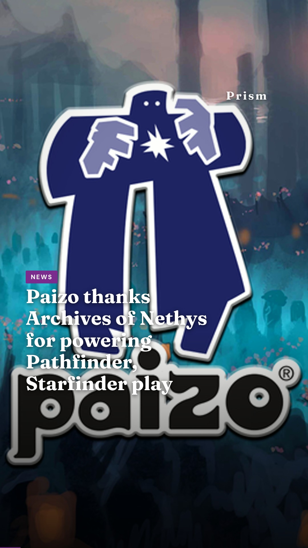 Paizo thanks Archives of Nethys for powering Pathfinder, Starfinder play