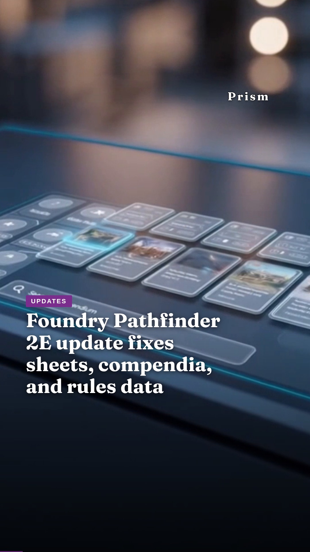 Foundry Pathfinder 2E update fixes sheets, compendia, and rules data