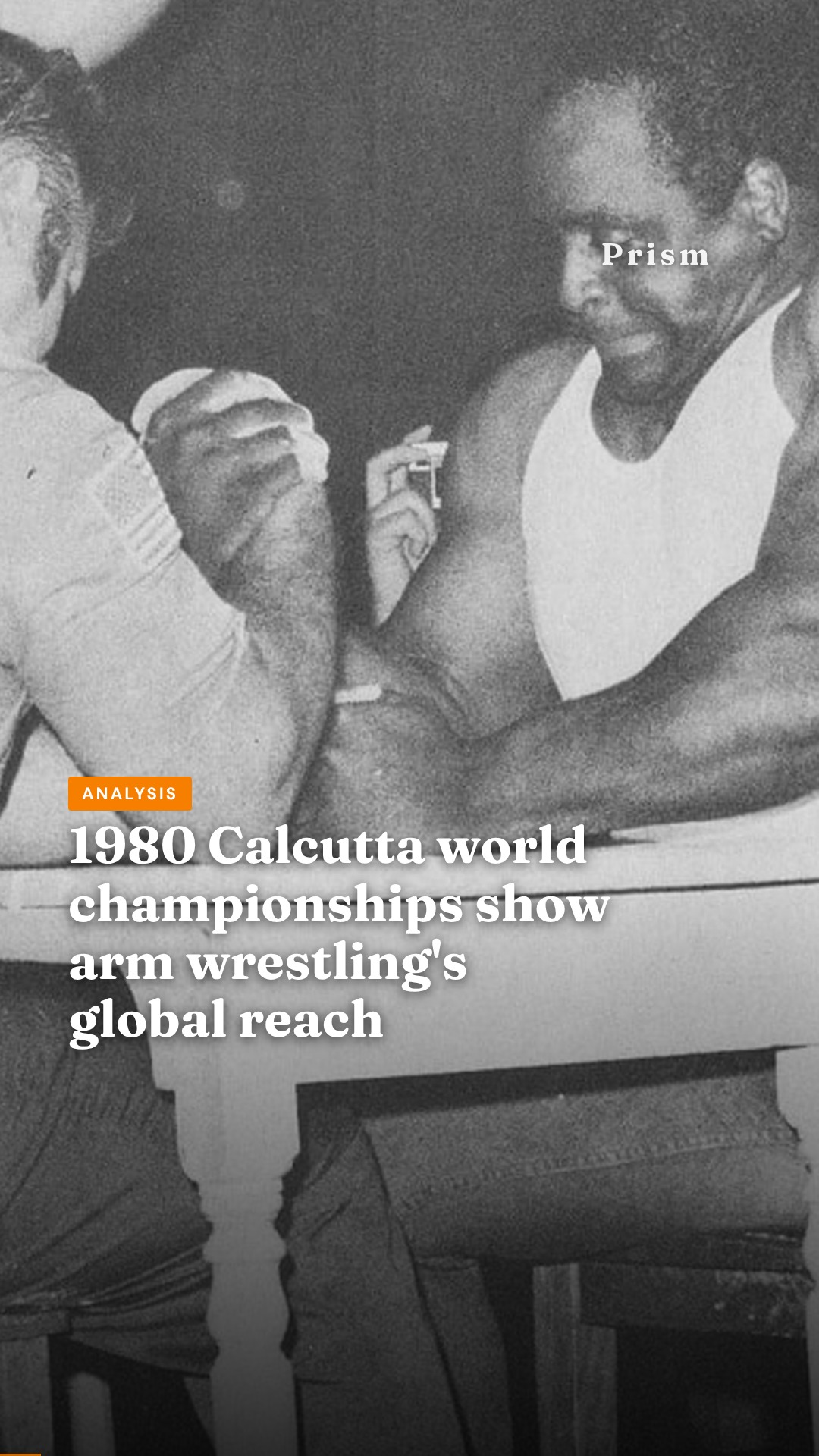 1980 Calcutta world championships show arm wrestling's global reach