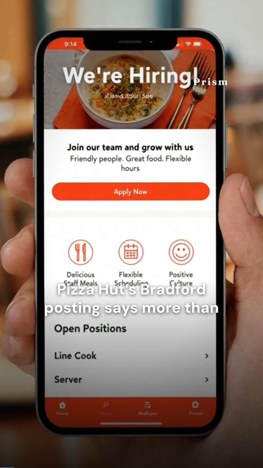 Pizza Hut Bradford job posting highlights tipped wage delivery role
