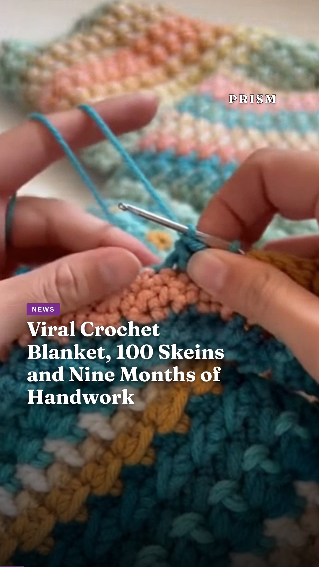 Viral Crochet Blanket, 100 Skeins and Nine Months of Handwork