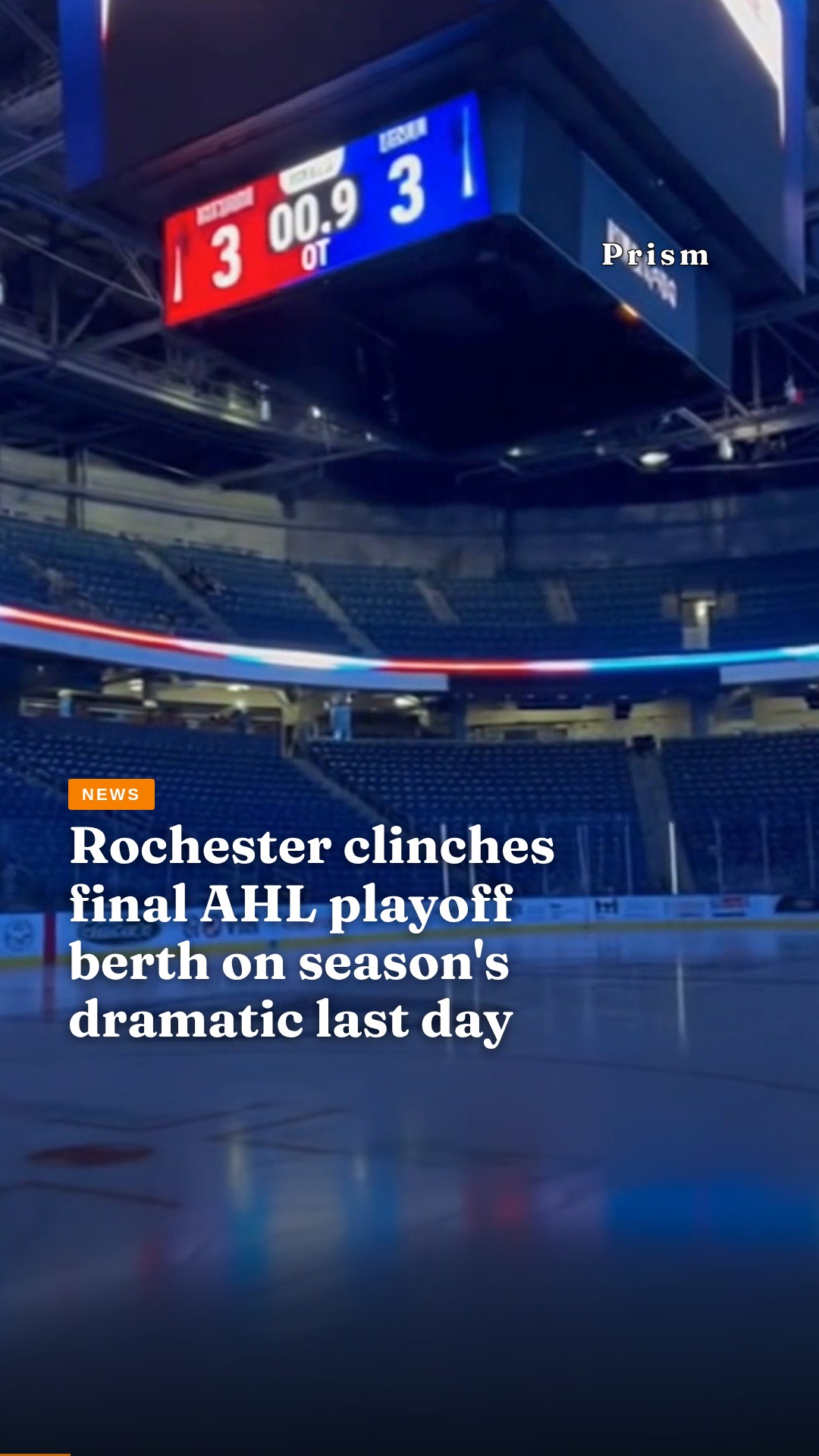 Rochester clinches final AHL playoff berth on season's dramatic last day