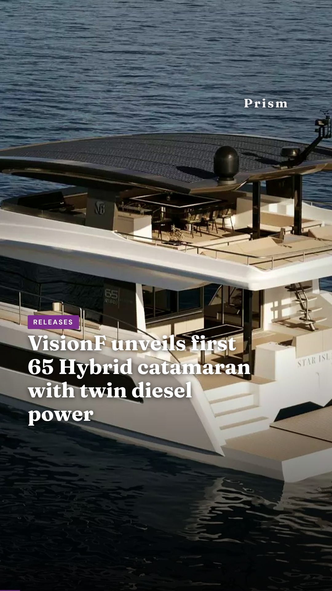 VisionF unveils first 65 Hybrid catamaran with twin diesel power