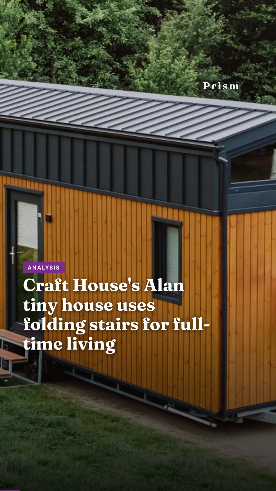 Craft House's Alan tiny house uses folding stairs for full-time living
