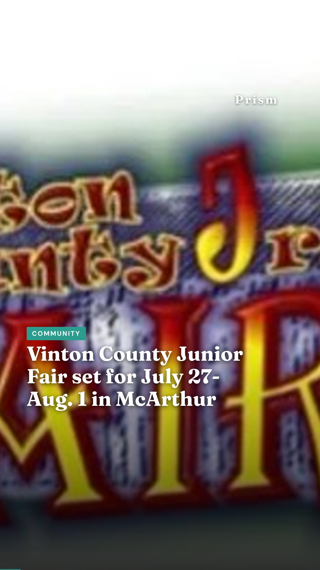 Vinton County Junior Fair set for July 27-Aug. 1 in McArthur