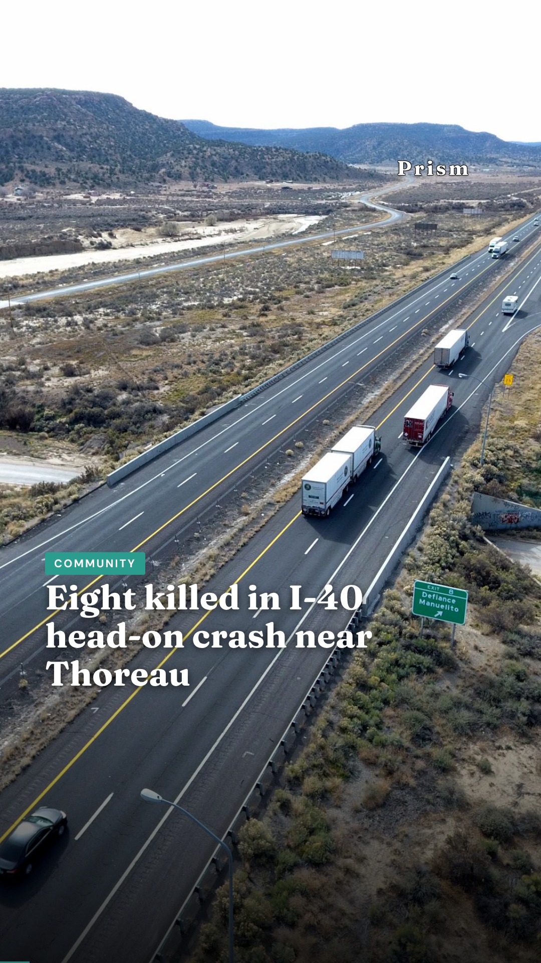 Eight killed in I-40 head-on crash near Thoreau