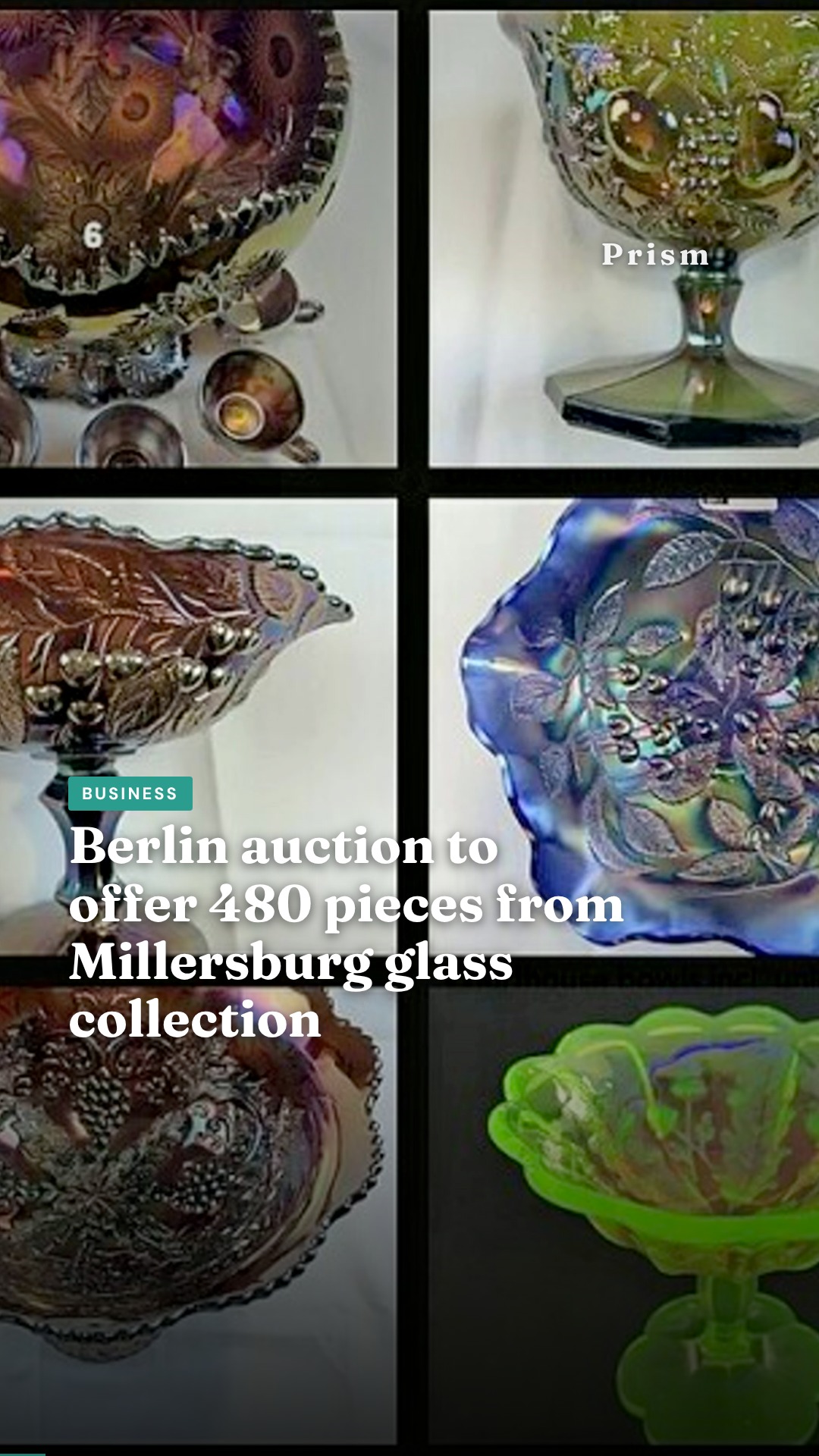 Berlin auction to offer 480 pieces from Millersburg glass collection