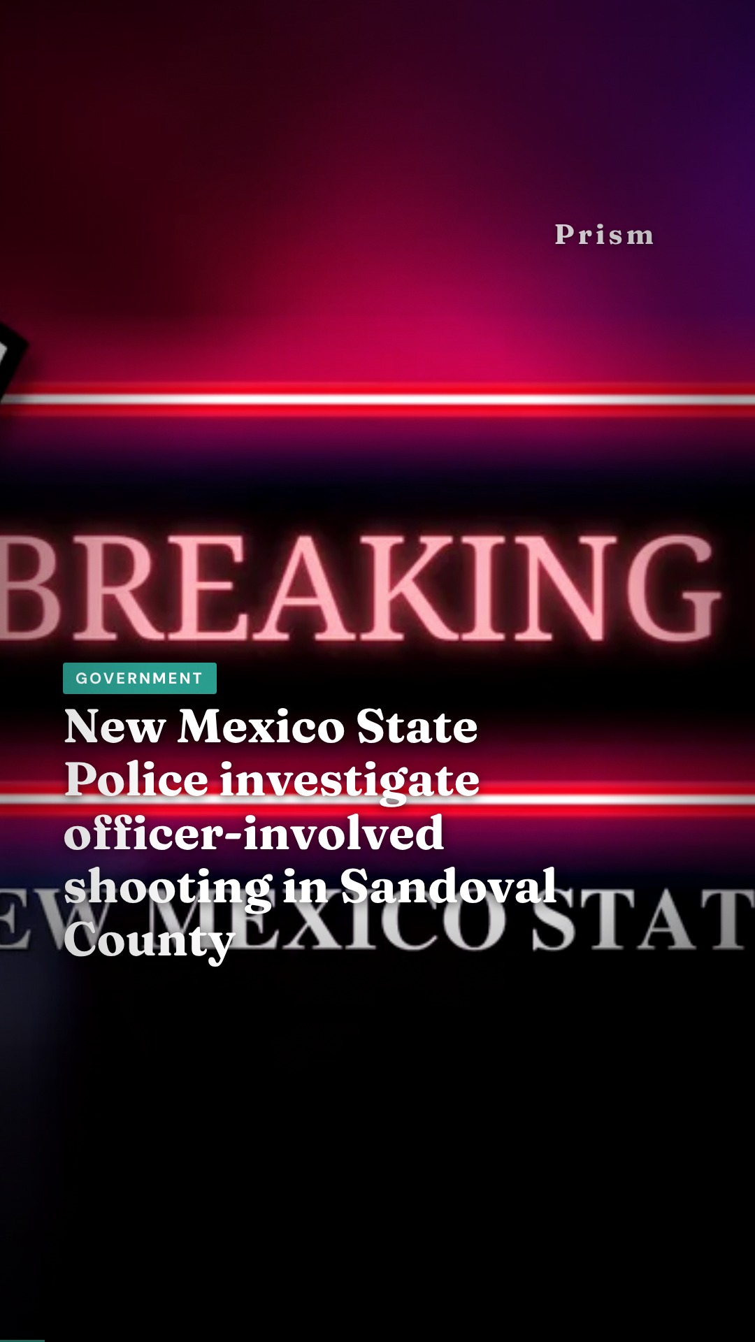 New Mexico State Police investigate officer-involved shooting in Sandoval County