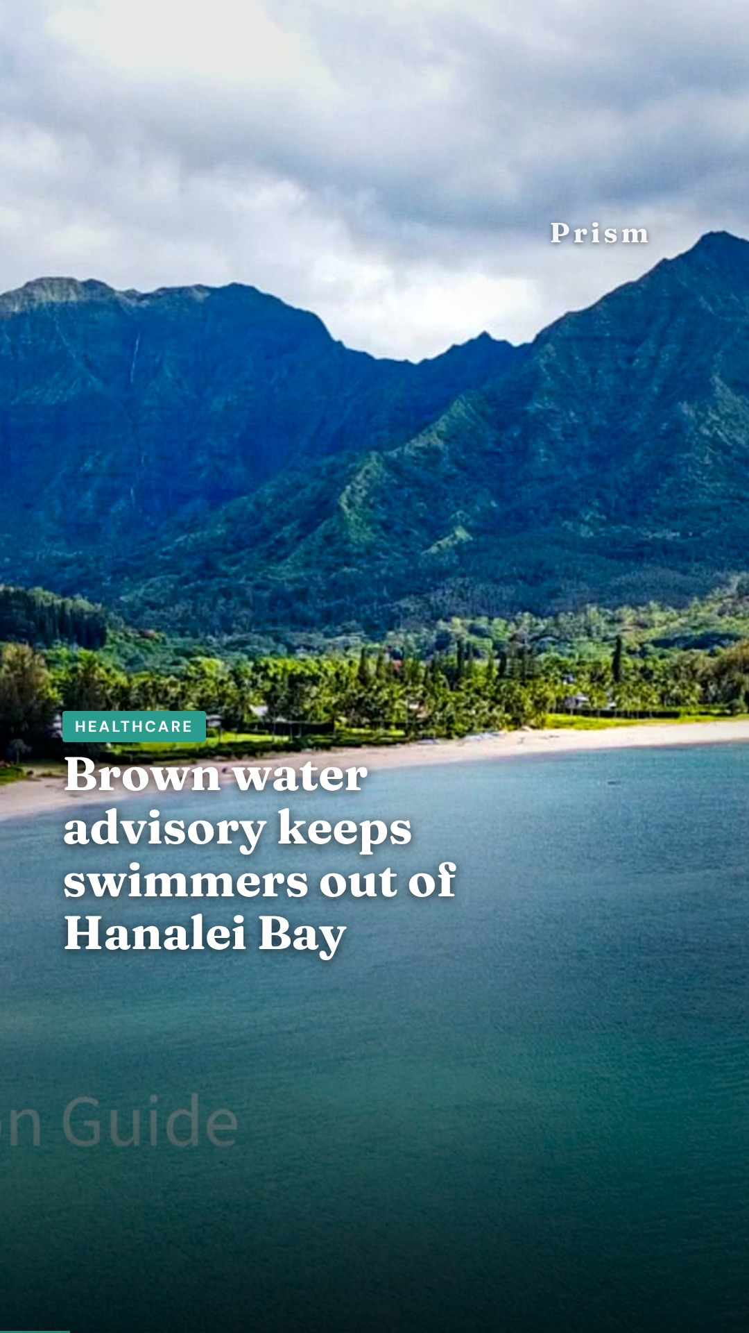 Brown water advisory keeps swimmers out of Hanalei Bay