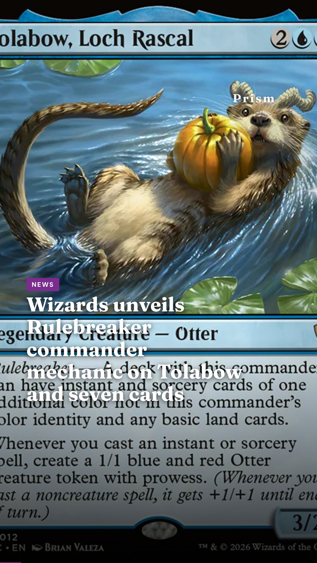 Wizards unveils Rulebreaker commander mechanic on Tolabow and seven cards