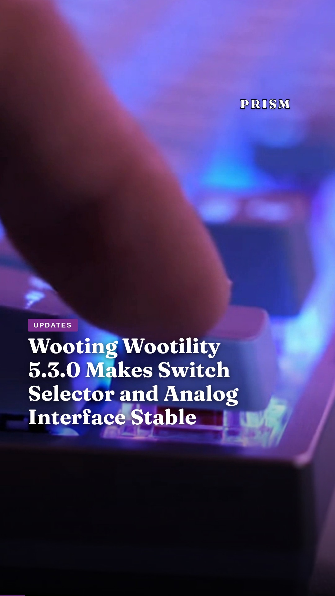 Wooting Wootility 5.3.0 Makes Switch Selector and Analog Interface Stable