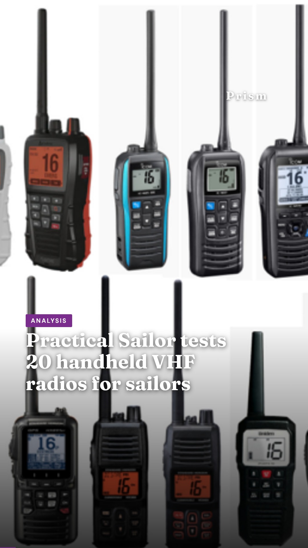 Practical Sailor tests 20 handheld VHF radios for sailors