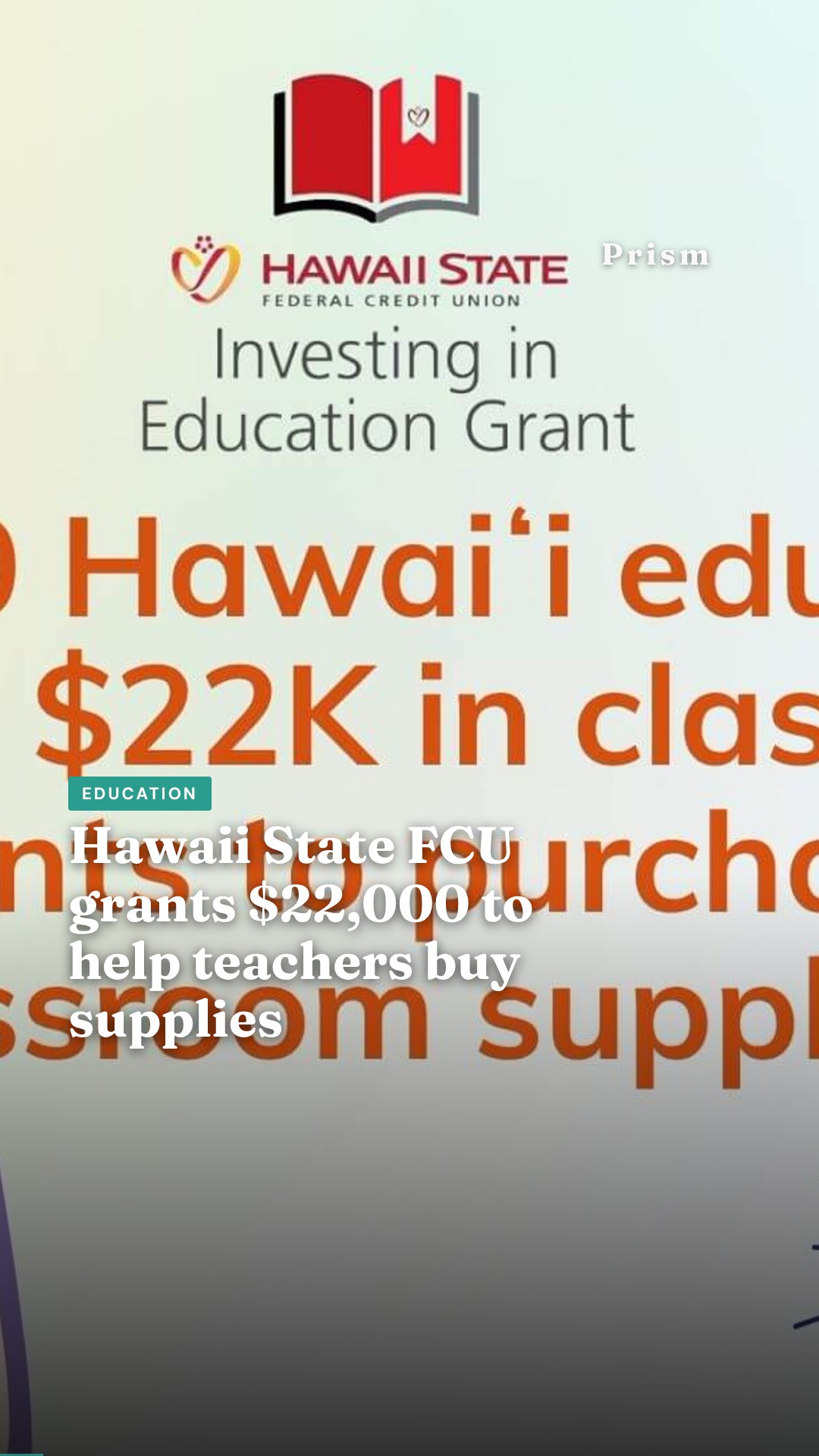 Hawaii State FCU grants $22,000 to help teachers buy supplies