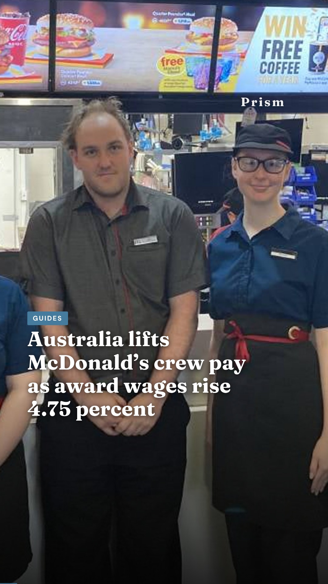 Australia lifts McDonald’s crew pay as award wages rise 4.75 percent