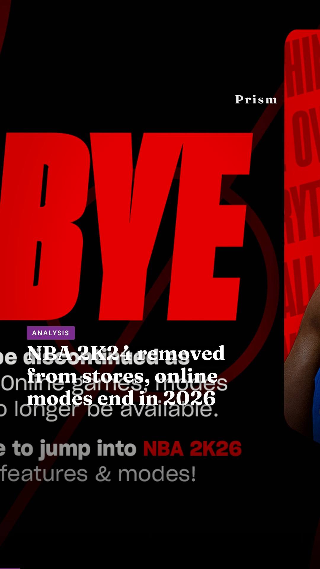 NBA 2K24 removed from stores, online modes end in 2026