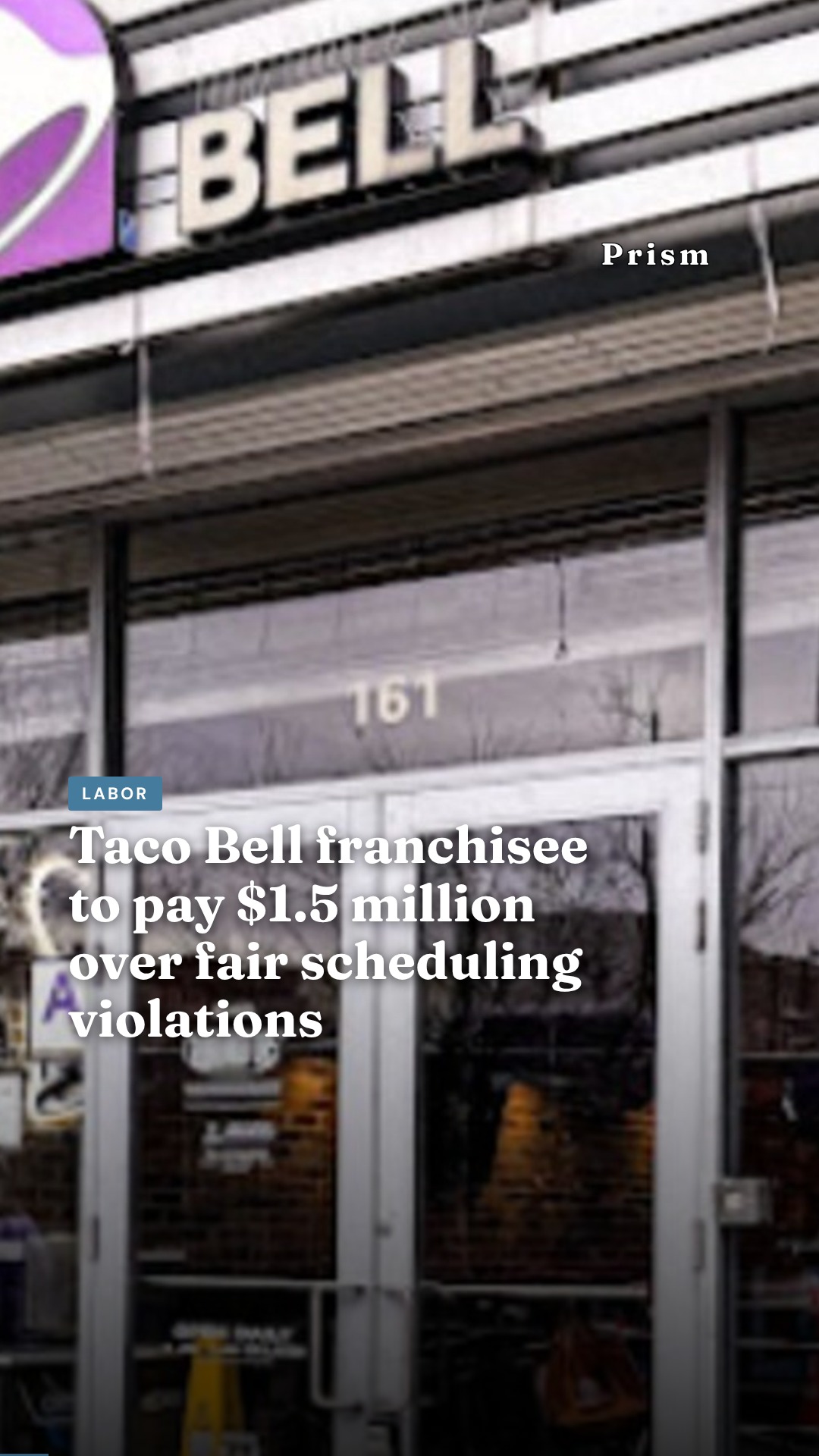 Taco Bell franchisee to pay $1.5 million over fair scheduling violations