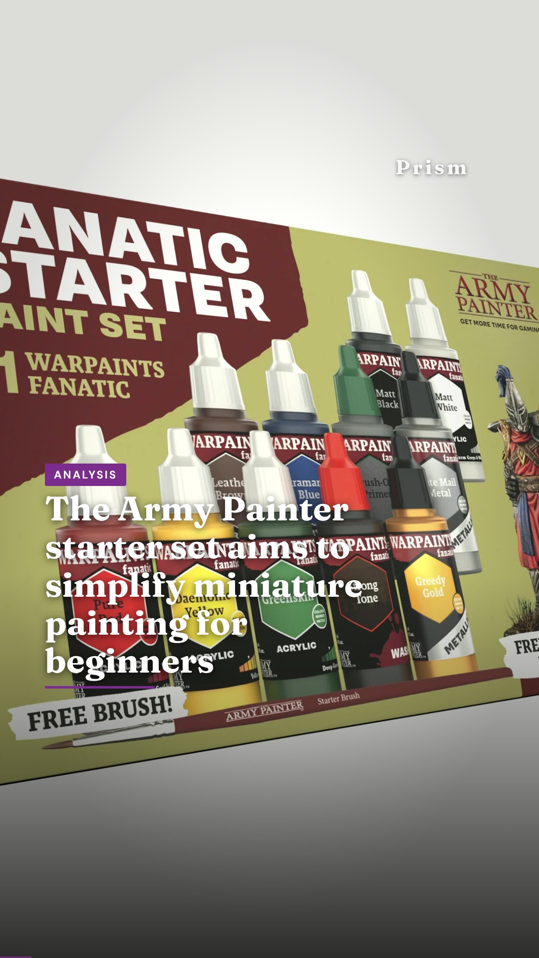 The Army Painter starter set aims to simplify miniature painting for beginners