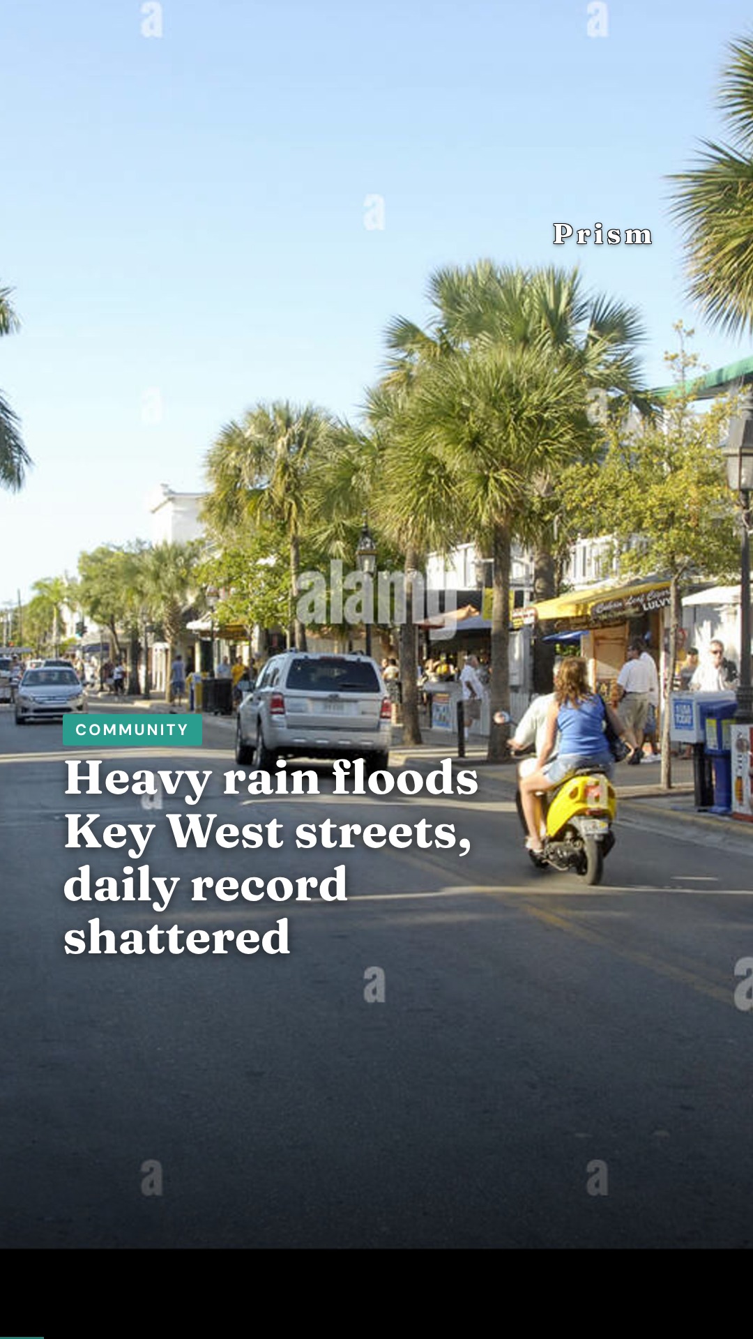 Heavy rain floods Key West streets, daily record shattered