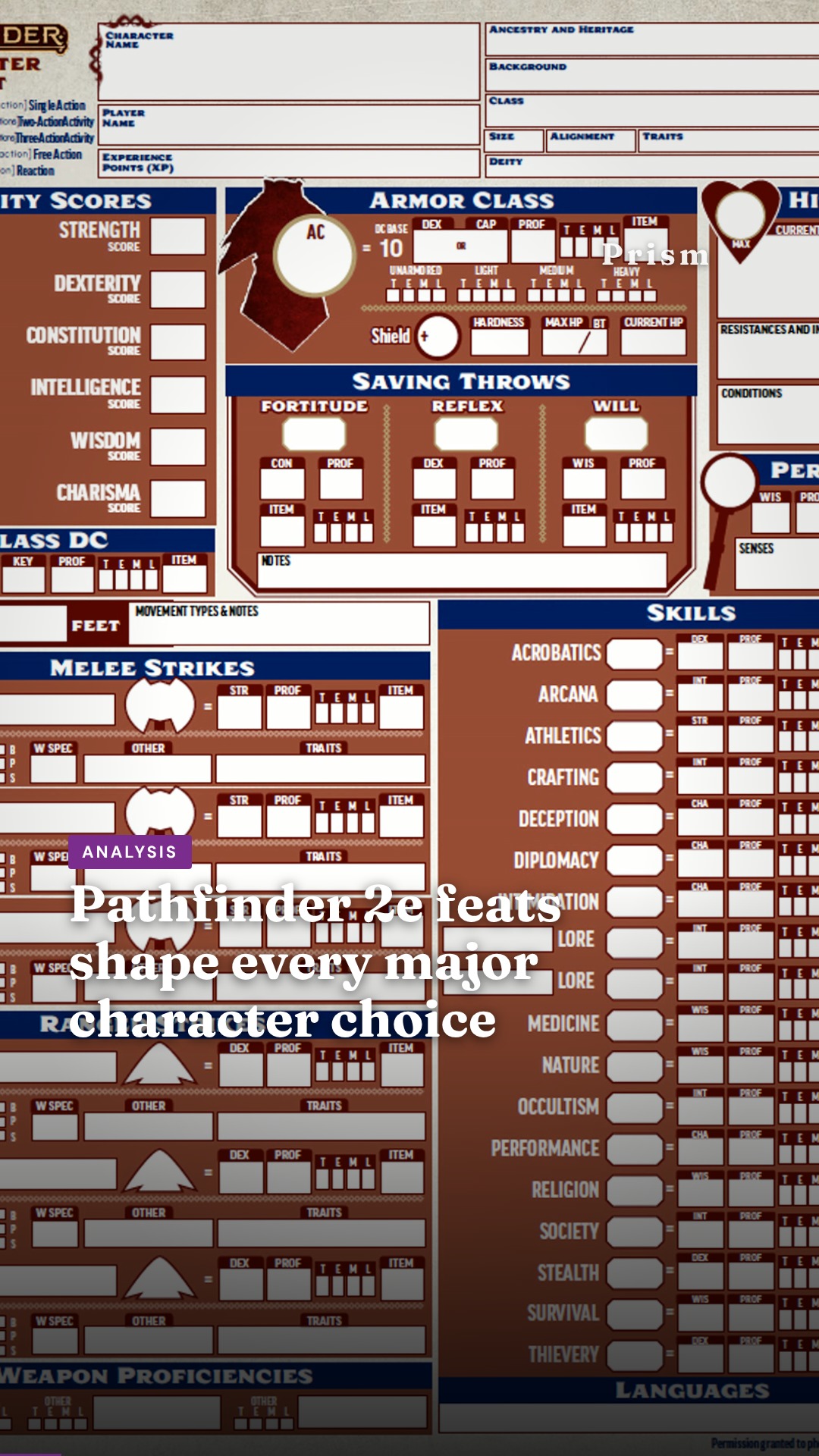 Pathfinder 2e feats shape every major character choice