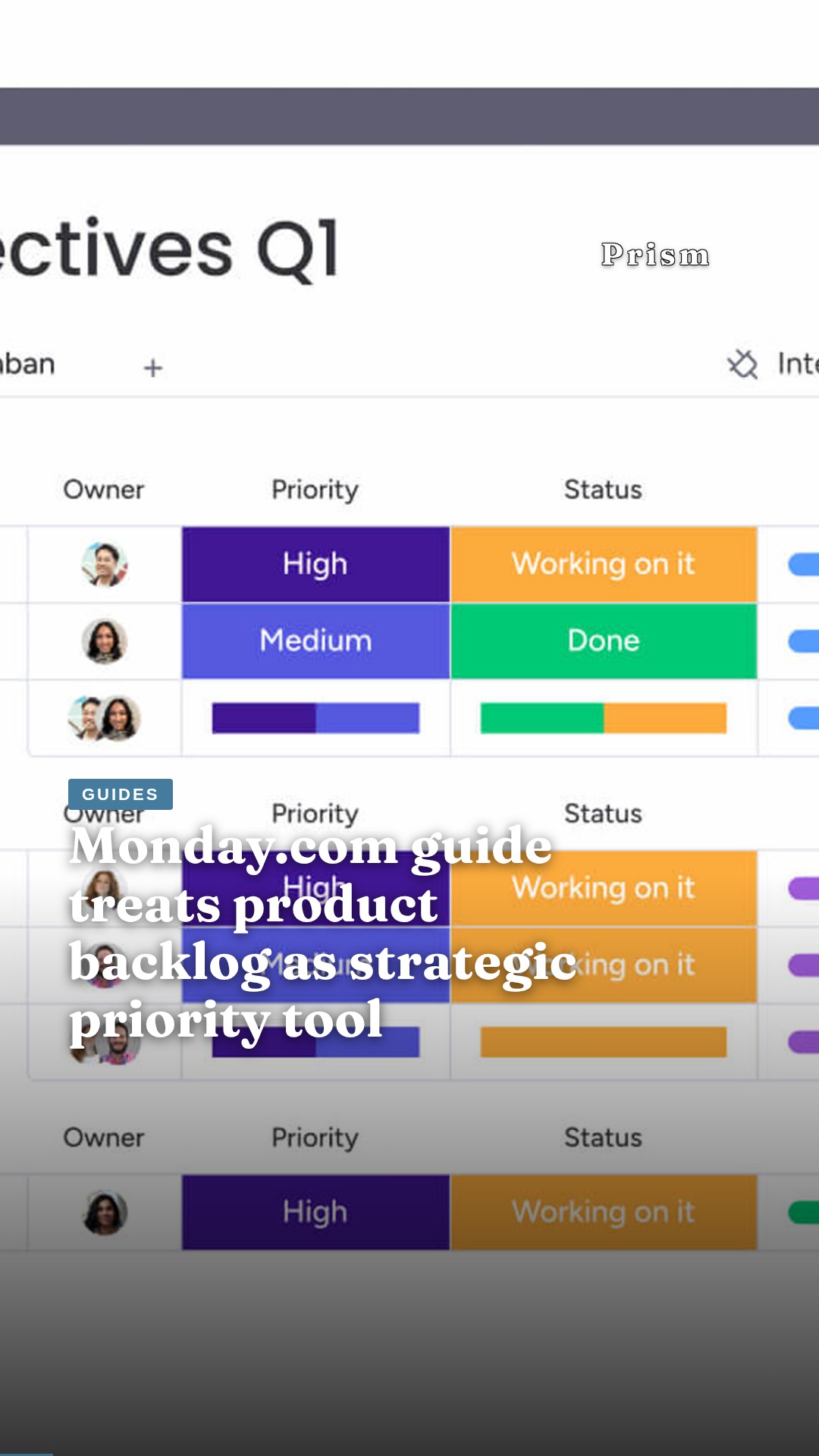 Monday.com guide treats product backlog as strategic priority tool