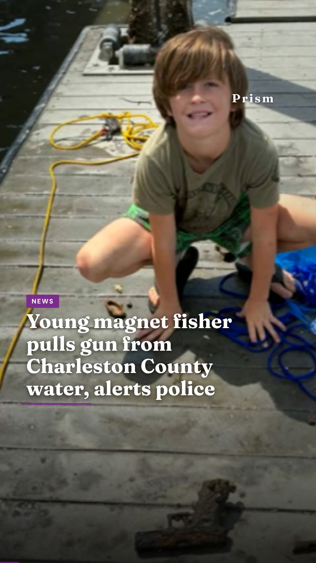 Young magnet fisher pulls gun from Charleston County water, alerts police