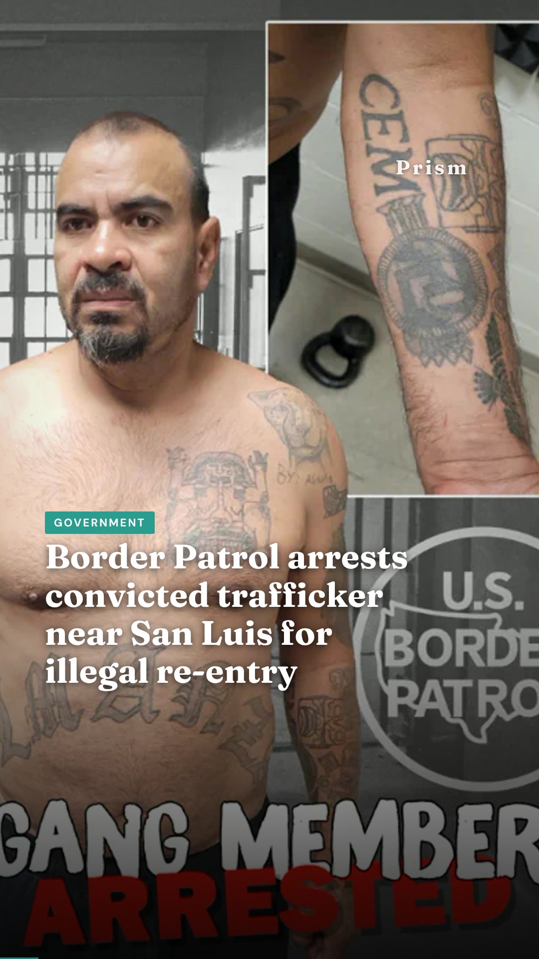 Border Patrol arrests convicted trafficker near San Luis for illegal re-entry
