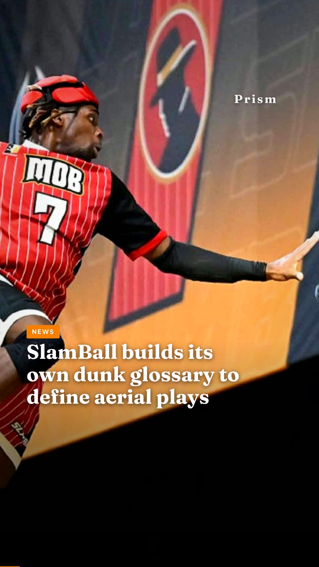 SlamBall builds its own dunk glossary to define aerial plays