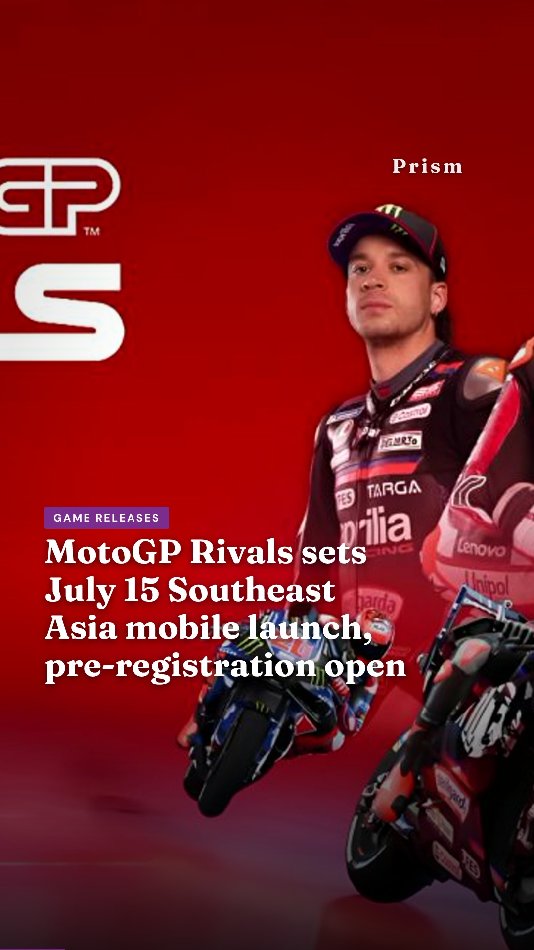 MotoGP Rivals sets July 15 Southeast Asia mobile launch, pre-registration open
