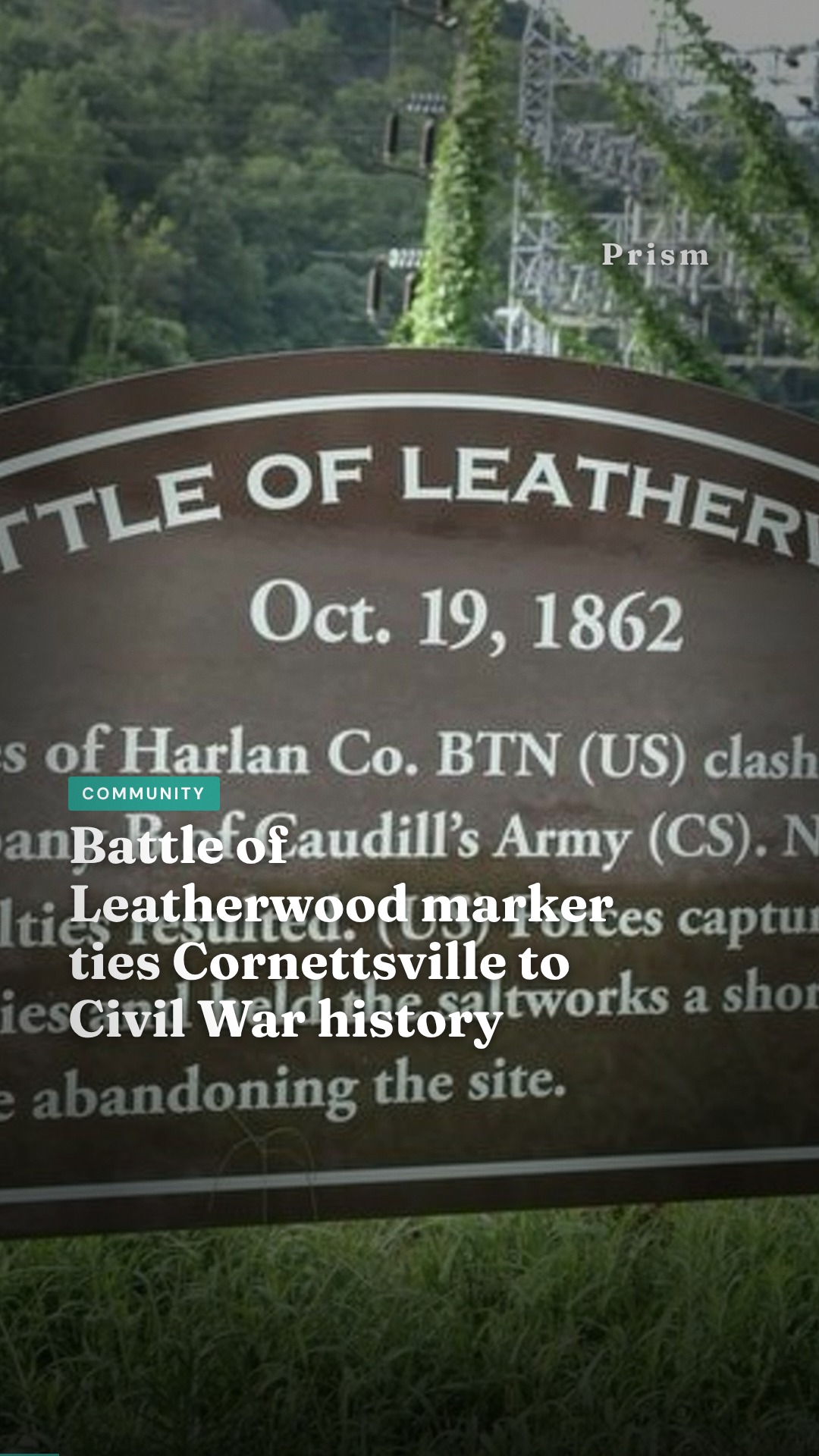 Battle of Leatherwood marker ties Cornettsville to Civil War history