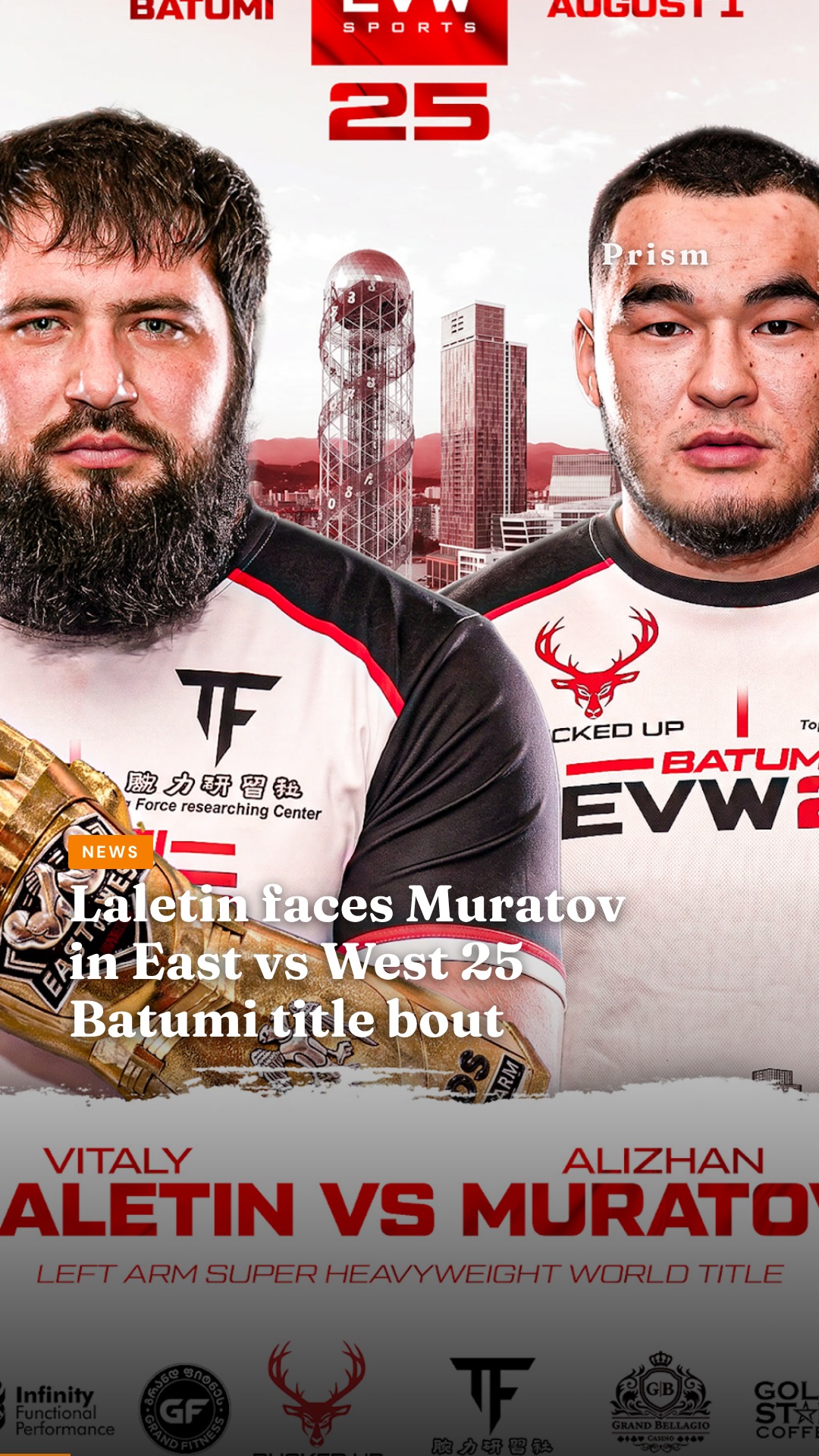 Laletin faces Muratov in East vs West 25 Batumi title bout