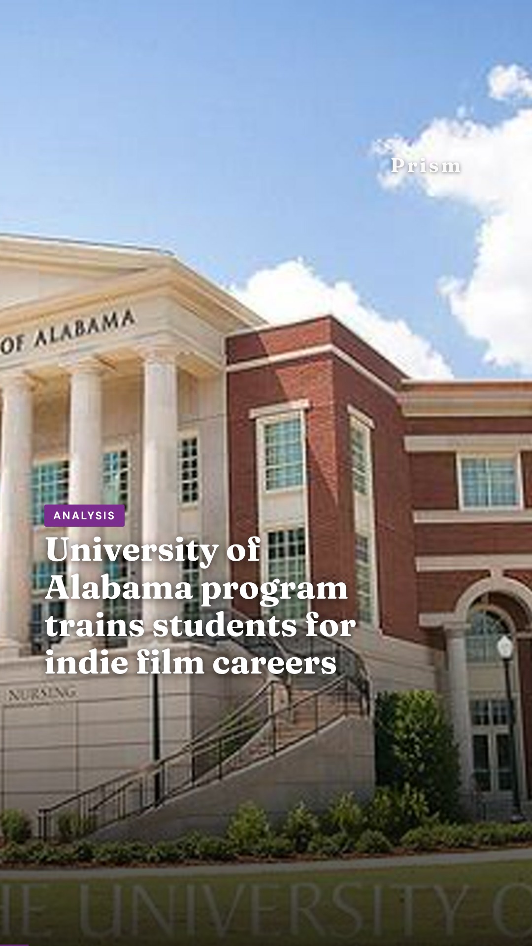 University of Alabama program trains students for indie film careers