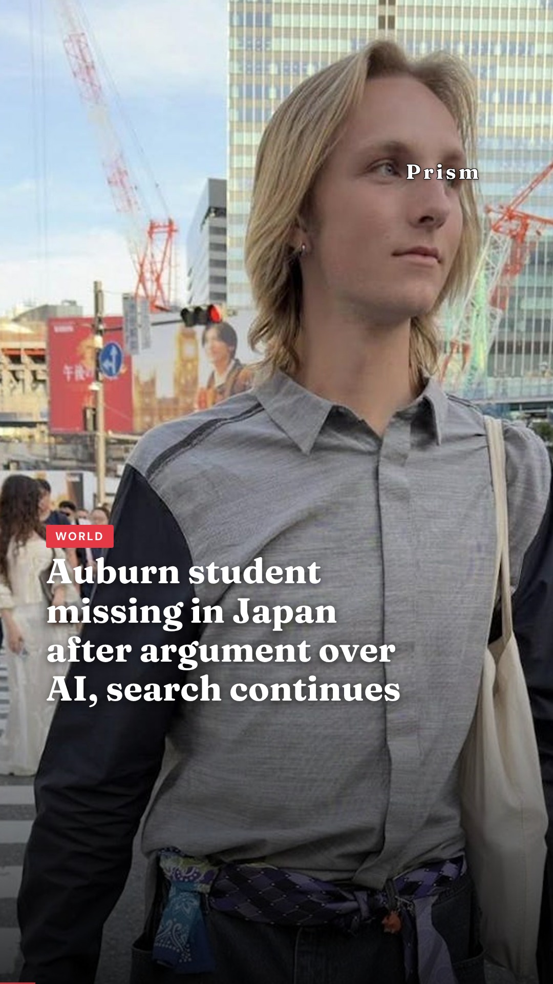 Auburn student missing in Japan after argument over AI, search continues