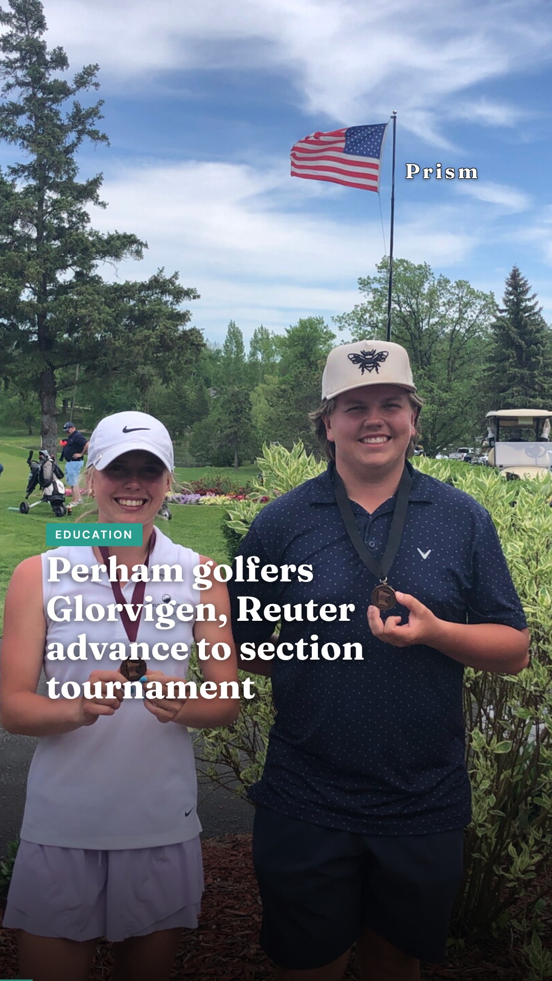 Perham golfers Glorvigen, Reuter advance to section tournament